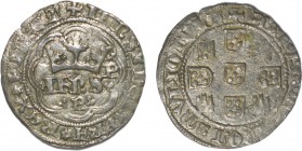 Portugal - D. João I (1385-1433)
Real de Três e Meia Libras, P, monetary symbol on right, G.54.18, 3.02g, Choice Very Fine