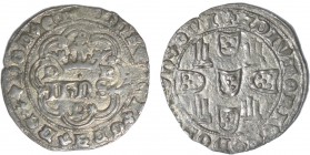 Portugal - D. João I (1385-1433)
Real de Três e Meia Libras, P, monetary symbol on left and right, G.56.11, 2.76g, Choice Very Fine