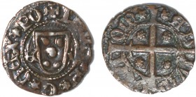 Portugal - D. João I (1385-1433)
Meio Real Atípico, E-V, G.31.02, 1.08g, Very Fine