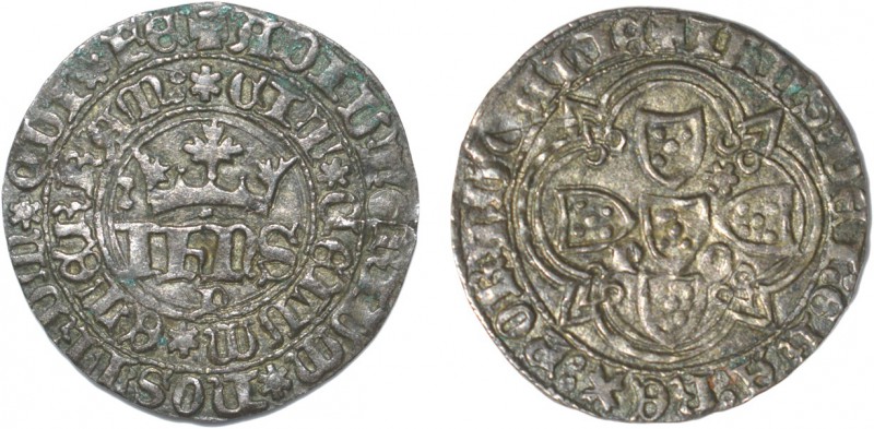 Portugal - D. João I (1385-1433)
Real de 10 Soldos, P/PO, P loose, monetary sym...