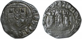 Portugal - D. João II (1481-1495)
Ceitil; castle with straight wall and cernels; concave waves sea; Magro 4.2.4, 1.73g, Good