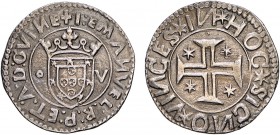 Portugal - D. Manuel I (1495-1521)
Silver - Tostão, o-V, G.44.08/44.01, 9.17g, Choice Very Fine