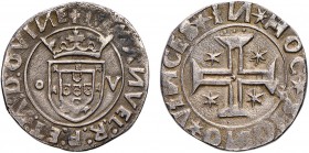 Portugal - D. Manuel I (1495-1521)
Silver - Tostão, o-V, defect on edge from 0h to 3h, G.45.06, 7.88g, Almost Very Fine