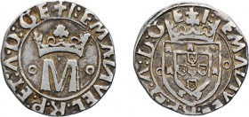 Portugal - D. Manuel I (1495-1521)
Silver - Vintém, oMo, A:D:GE/A:D:G E, G.24.04/24.-, 1.75g, Almost Extremely Fine