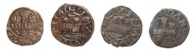 Portugal - D. Manuel I/D. João III
Lot (4 coins) - Ceitis - D. Manuel I: Magro 2.1.12, varnished, 2.21g, Very Fine; Magro 3.1.1, 2.18g, Good; D. João...
