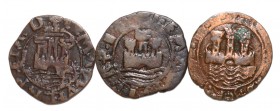 Portugal - D. Manuel I/D. João III
Lot (3 coins) - Ceitis - D. Manuel I: Magro 3.1.19, 1.05g, Almost Very Fine; Magro 3.1.12, 1.37g, Good; D. João II...