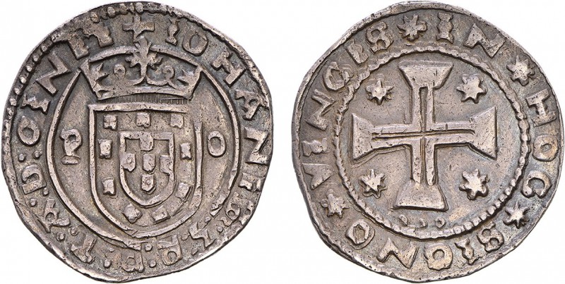 Portugal - D. João III (1521-1557)
Silver - Tostão, P-o, Porto, 1st type, 9 cas...