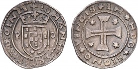 Portugal - D. João III (1521-1557)
Silver - Tostão, P-o, Porto, 1st type, 9 castles, Ex-Col. Barbas, Rare, G.107.02/108.01, 9.41g, Almost Extremely F...