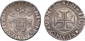 Portugal - D. João III (1521-1557)
Silver - Tostão, L-R (flower on L and R), 2nd type, G.124.02/124.03, 8.28g, Choice Very Fine