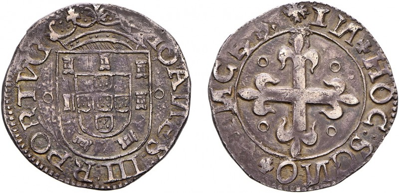 Portugal - D. João III (1521-1557)
Silver - Tostão, o-o, 3rd type, ..SGNO.., G....