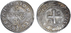 Portugal - D. João III (1521-1557)
Silver - Meio Tostão, "3" with annulet on top, ..A:D:GE, G.85.07.var, 4.74g, Very Fine
