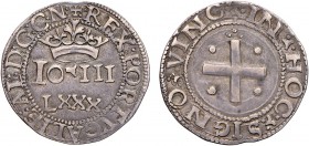Portugal - D. João III (1521-1557)
Silver - Real Português Dobrado, REX, G.90.07, 7.14g, Almost Extremely Fine