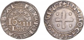 Portugal - D. João III (1521-1557)
Silver - Real Português Dobrado, REX, ..AL/..VINCE, G.90.34/94.01, 7.14g, Choice Very Fine