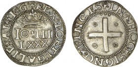 Portugal - D. João III (1521-1557)
Silver - Real Português Dobrado, REX, G.90.39/90.35, 7.08g, Choice Very Fine