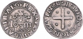 Portugal - D. João III (1521-1557)
Silver - Real Português Dobrado, REX, G.91.03/90.06, 7.14g, Choice Very Fine