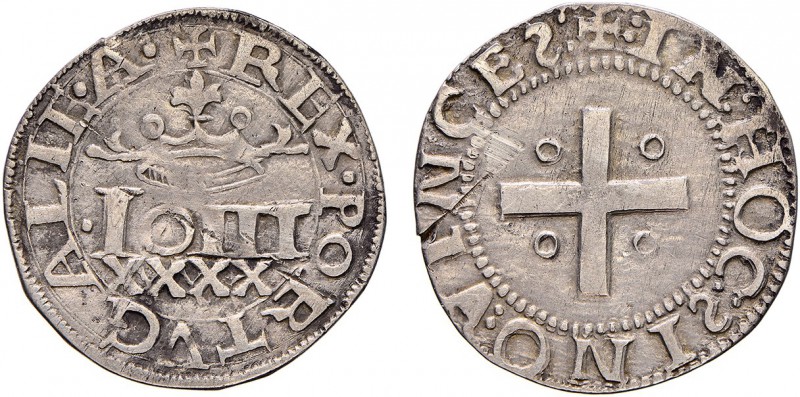 Portugal - D. João III (1521-1557)
Silver - Real Português, REX, G.69.11/69.08,...