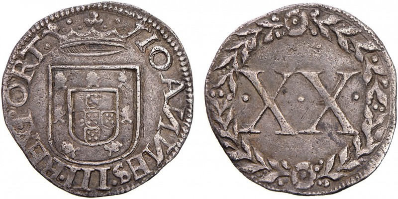 Portugal - D. João III (1521-1557)
Silver - Vintém, ..PORT, "NN" retrogrades, G...