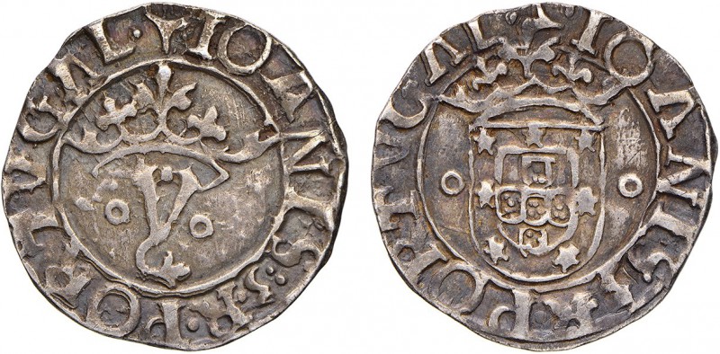 Portugal - D. João III (1521-1557)
Silver - Vintém, o-o, G.35.07, 1.77g, Very F...