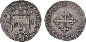 Portugal - D. Sebastião I (1557-1578)
Silver - Tostão, P-R (3 points on P and R), G.46.01, 8.79g, Very Fine
