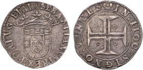 Portugal - D. Sebastião I (1557-1578)
Silver - Tostão, obverse legend without punctuation, G.50.19.var, 7.68g, Almost Very Fine