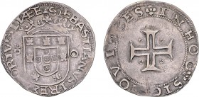 Portugal - D. Sebastião I (1557-1578)
Silver - Tostão, P-o (3 points on P), Porto, 2nd type, G.54.02, 9.07g, Very Fine