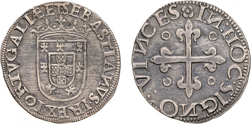 Portugal - D. Sebastião I (1557-1578)
Silver - Meio Tostão, Lisbon, 1st type, c...