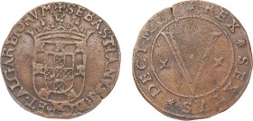 Portugal - D. Sebastião I (1557-1578)
V Reais, "V" hollowed out, G.21.02, 6.24g, Very Fine