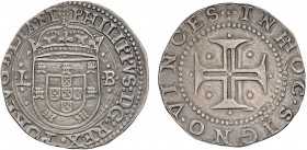 Portugal - D. Filipe II (1598-1621)
Silver - Tostão, L-B, G.14.10, 7.26g, Very Fine