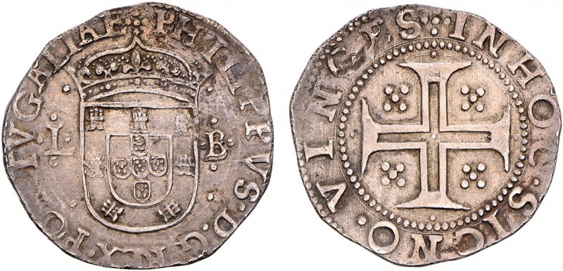 Portugal - D. Filipe II (1598-1621)
Silver - Tostão, L-B, G.17.02, 7.90g, Almos...