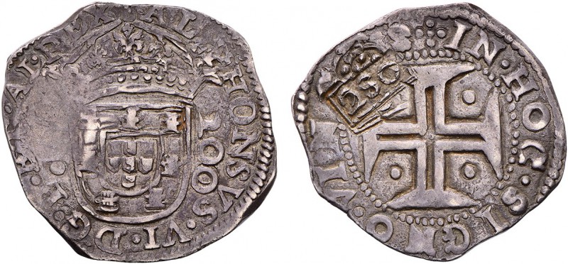 Portugal - D. Afonso VI (1656-1667)
Silver - Countermark "2S0 Coroado" on Meio ...