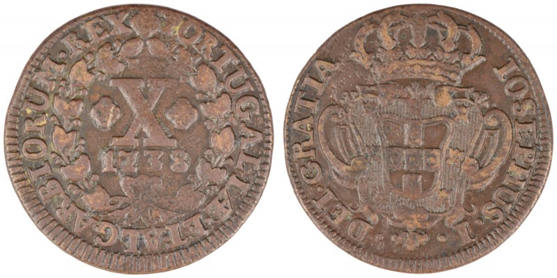 Portugal - D. José I (1750-1777)
X Réis 1738, hybrid, obverse D. José I, revers...