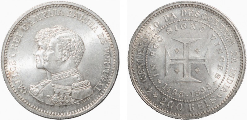 Portugal - D. Carlos I (1889-1908)
Silver - 200 Réis 1898, G.10.01, 5.05g, Choi...