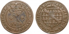 Angola - D. João V (1706-1750)
X Réis 1736, G.02.04, 9.33g, Choice Very Fine
