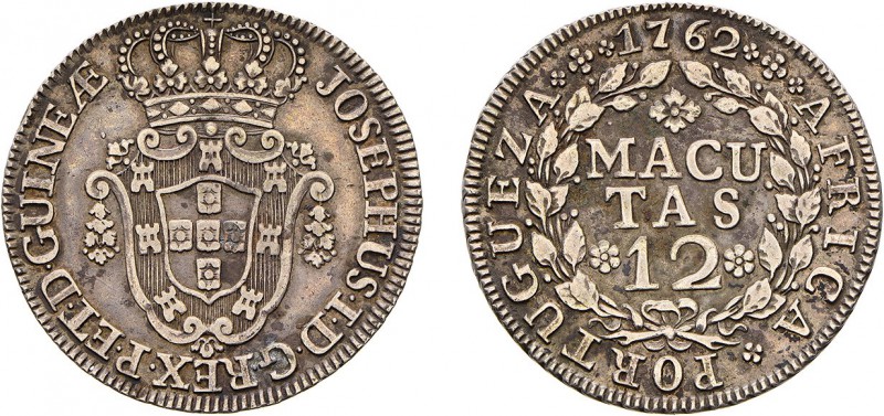 Angola - D. José I (1750-1777)
Silver - 12 Macutas 1762, Extremely Rare, G.14.0...