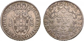 Angola - D. José I (1750-1777)
Silver - 6 Macutas 1763, G.11.02, 8.60g, Very Fine