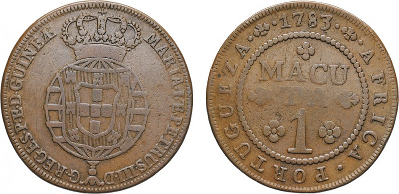 Angola - D. Maria I and D. Pedro III (1777-1786)
Macuta 1783, Extremely Rare, G...