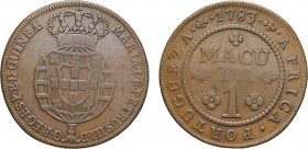 Angola - D. Maria I and D. Pedro III (1777-1786)
Macuta 1783, Extremely Rare, G.03.02, 38.77g, Almost Very Fine