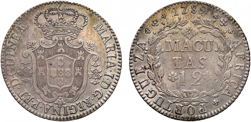 Angola - D. Maria I (1786-1799)
Silver - 12 Macutas 1789, G.09.01, 17.39g, Extr...