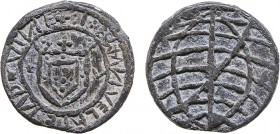 Portugal - D. Manuel I (1495-1521)
Bastardo, +-V, Malacca, 3rd emission, G.24.01, FV E1.23, 11.32g, Choice Very Fine