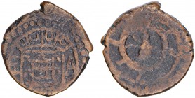 India - D. Filipe II (1598-1621)
Roda de 1 Bazaruco, G-A, Goa, Ex-Col. Barbas, Rare, G.missing, FV F2.missing, 2.37g, Good