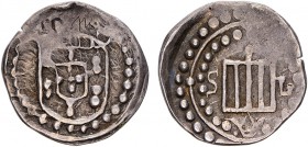 India - D. Filipe III (1621-1640)
Silver - Tanga, S-L, Ceylon, Gridiron of St. Lawrence, G.14.01, FV F3.38, KM.-, 2.34g, Almost Very Fine