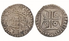 India - D. Pedro II (1683-1706)
Silver - Meio Xerafim 1690, G-A, Goa, G.07.08, FV P2.18, KM.72, 6.27g, Very Good