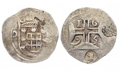 India - D. Pedro II (1683-1706)
Silver - Xerafim 1695, D-O, Diu, with several countermarks, G.11.10, FV P2.-, KM.8, 10.34g, Very Good/Very Fine