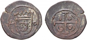 India - D. Pedro II (1683-1706)
2 Bazarucos 1699, D-O, Diu, G.03.03, FV P2.51, KM.10, 7.95g, Very Fine