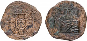 India - D. João V (1706-1750)
7,5 Bazarucos ND, (7=), Diu, Ex-Col. Barbas, G.36.01, FV J5.-, KM.-, 6.42g, Almost Very Fine