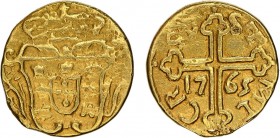India - D. José I (1750-1777)
Gold - 12 Xerafins 1765, Goa, G.67.04, FV Jo.05, KM.142, 4.54g, Very Fine