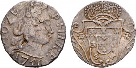 India - D. José I (1750-1777)
Silver - Rupia 1751, Goa, G.51.01, FV Jo.53, KM.132, 11.85g, Very Fine