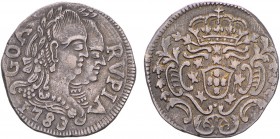 India - D. Maria I and D. Pedro III (1777-1787)
Silver - Rupia 1783, Goa, G.10.02, FV M1.47, KM.191, 10.77g, Choice Very Fine
