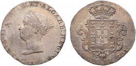 India - D. Maria II (1834-1853)
Silver - Rupia 1850, Goa, Rare, G.24.01, FV M2.35, KM.275, 10.96g, Choice Very Fine