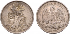 Mozambique - D. Luís I (1861-1889)
Silver - Countermark "PM Coroado" on Peso 1870 (KM.408.5), Mexico City (Mexico), Ex-Col. Barbas, G.13.-, 27.11g, V...